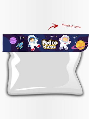Lapela com saquinho astronauta