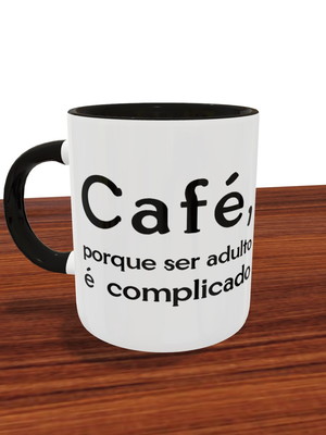 Caneca personalizada frase café campinas