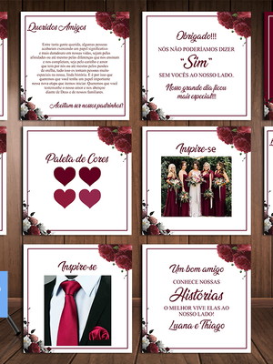 Manual de padrinhos de casamento digital marsala