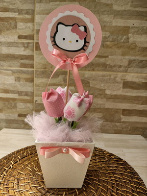 Centro de mesa hello kitty