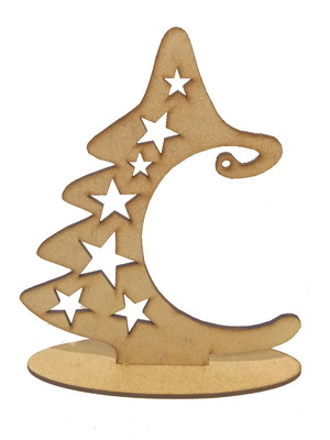 Kit 3 enfeites de mesa em mdf arvore de natal cod:kitnat030