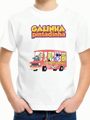 Camiseta infantil galinha pintadinha as naftalinas