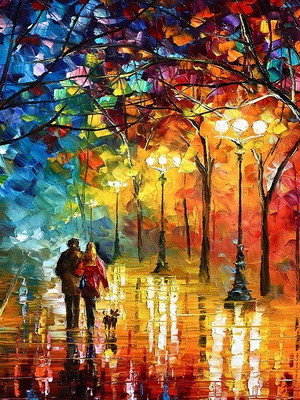 Quadro pintura tela paris moderno 70x120cm montado pronto