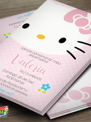 Convite digital hello kitty