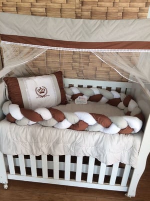 Kit de berço trança coroa