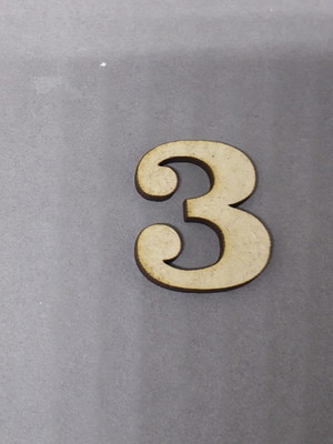Aplique de número em mdf cru 4 cm (cada