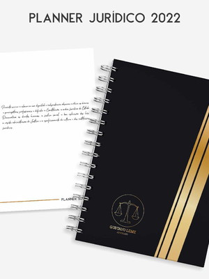 Planner jurídico/ advogado mostarda + caderno - 2022