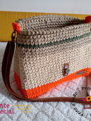 Bolsa de crochê grande "luciana"