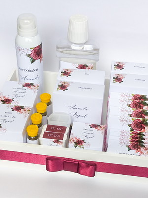 Kit toalete casamento masculino e feminino com bandejas mars