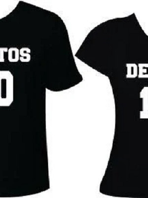 Kit 2 camisetas casal namorados juntos desde-ano