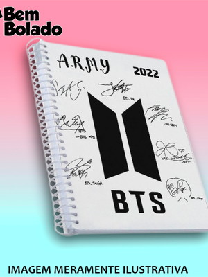 Agenda 2022 bts com os autógrafos do grupo personalizada