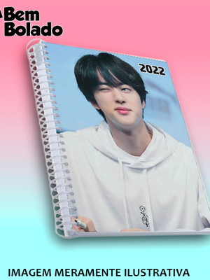 Agenda 2022 jin bts integrante do grupo personalizada