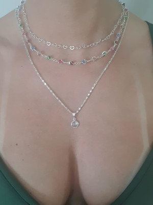 Trio colar choker colar gargantilha e pingente banhado prata