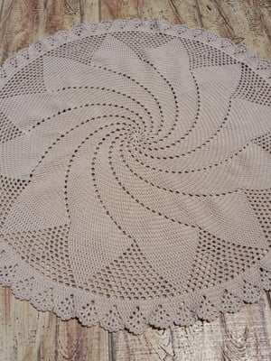 Tapete crochê redondo flor