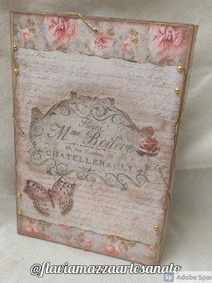 Caixa mdf decorada porta documentos