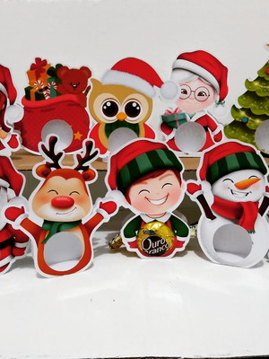 Porta bombom de natal