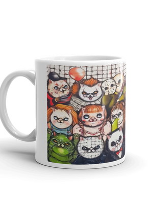 Caneca personalizada gato chucky halloween it o palhaço