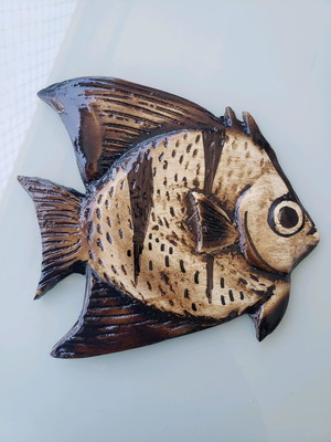 Peixe parede fibra
