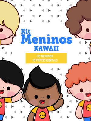 Kit digital meninos kawaii