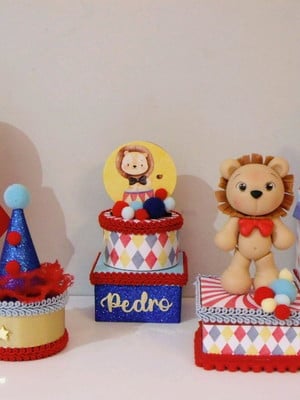 Kit personalizados circo luxo menino 25 itens