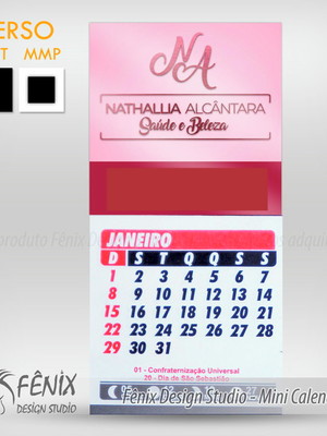 Mini calendário comercial personalizado mmp
