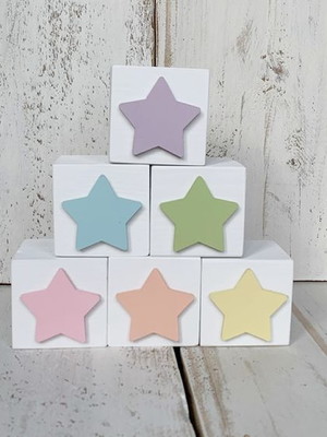 Cubo candy color estrela kit com 6un