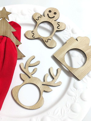 Kit com 10 porta guardanapo de natal em mdf