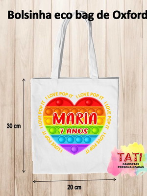 Bolsinha personalizada eco bag - pop it