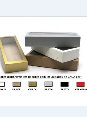 20 caixas com visor 27x11x5 pct com uma cor a escolher