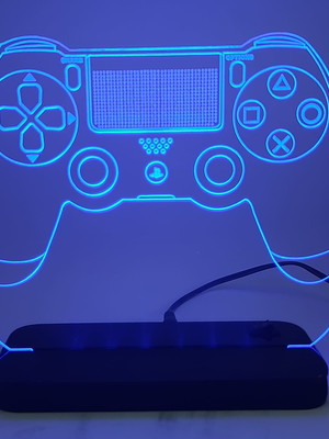 Luminária abajur de mesa controle vídeo game ps-4 presente