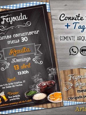 Convite digital c/tag feijoada