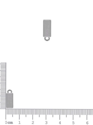 Passador retangular argola fixa prateado (a partir de 10)