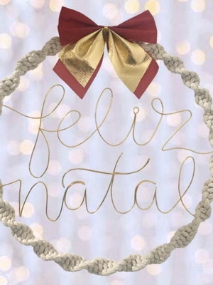 Guirlanda de natal em macrame