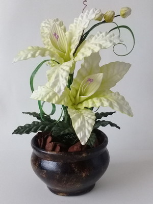 Arranjo de flores artificiais - orquídias