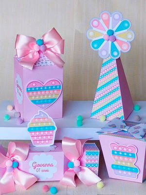 Kit festa pop it - 30 itens