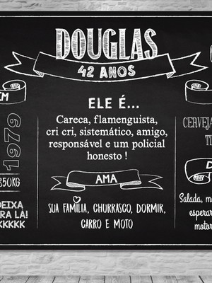 Painel de festa chalkboard aniversário personalizado