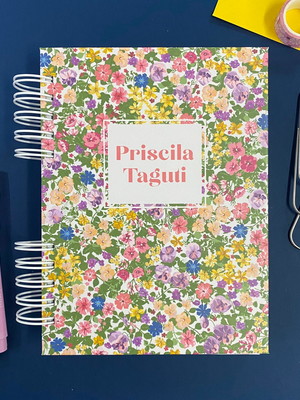 Planner semanal personalizado floral