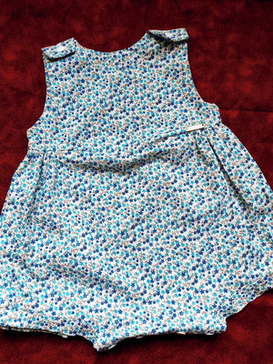 Macaquinho 3 meses floral azul