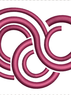 Bordado logo fiat circular