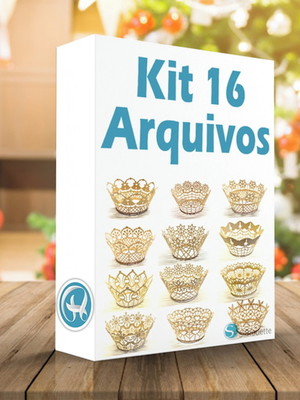 Forminhas rendadas para cupcake arquivo silhouette
