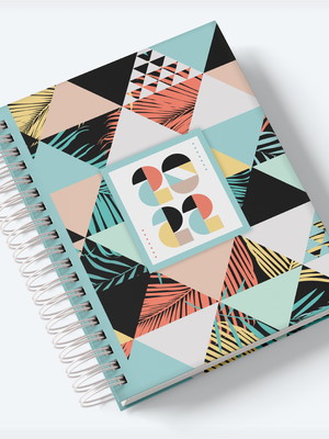 Planner 2022 feminino - geométrico retrô