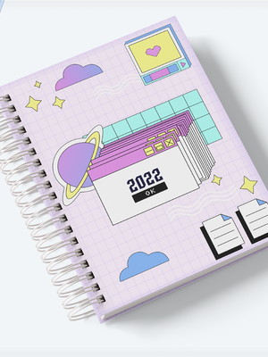 Planner 2022 feminino - tela de computador