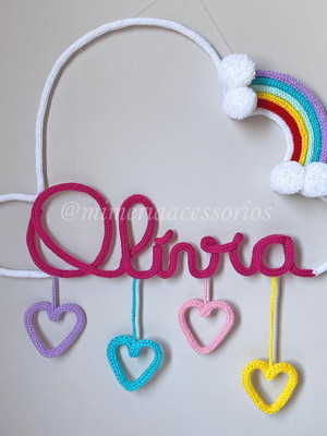 Porta maternidade olívia + chuva de amor + arco íris
