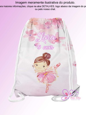 Mochilinha personalizada bailarina