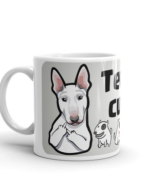 Caneca de porcelana personalizada bull terrier humor