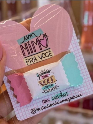 Card com balinha- mimo cliente