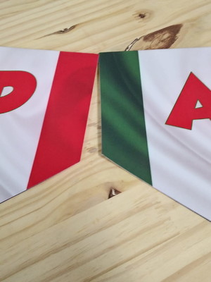 Itália faixa decorativa parabens mais nome pronta entrega