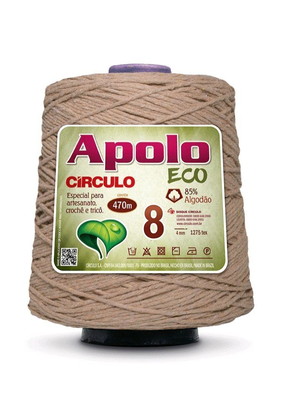 Barbante apolo eco círculo no. 8 - bege