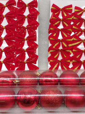 36 und laços e bolas p/ completar sua arvore de natal lindos