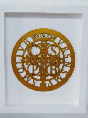 Quadro mandala de são bento